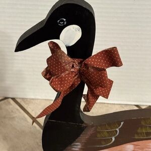 Vintage Handcrafted Wooden Duck/Goose Decoration Hand Painted pre-owned